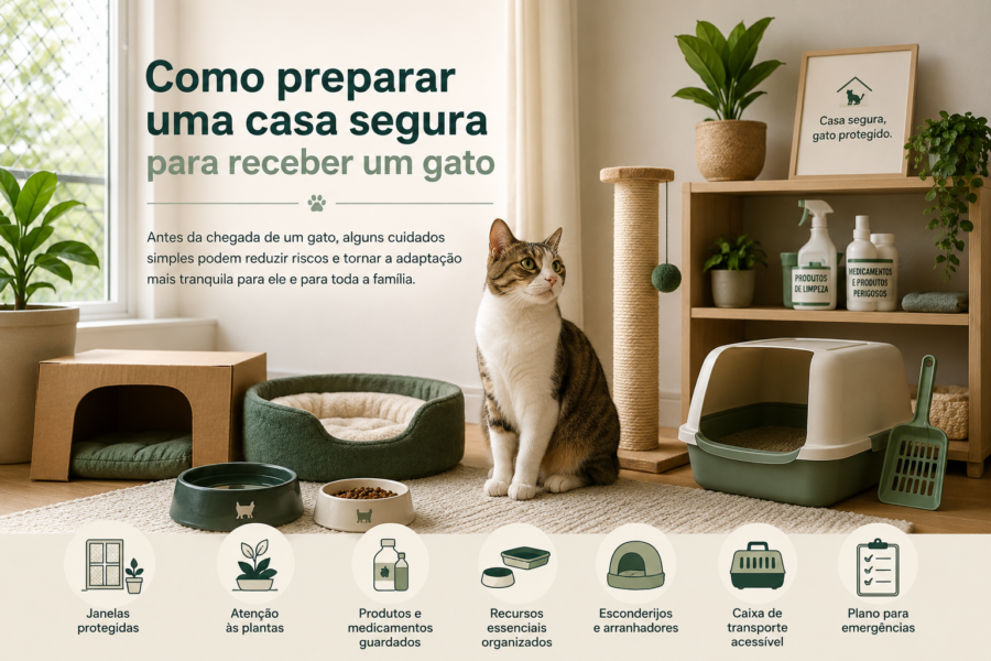 Como preparar uma casa segura para receber um gato