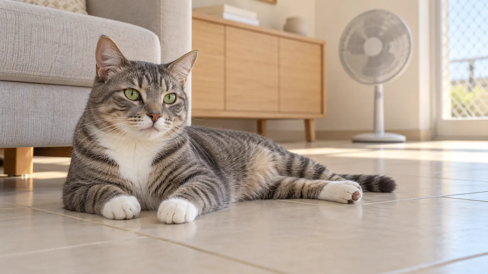 Calor e gatos: sinais de golpe de calor e como refrescar